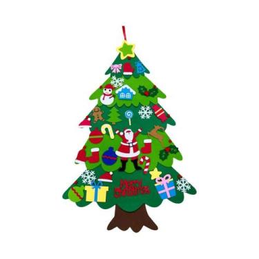 Imagem de Decoração De Árvore De Natal Em Feltro DIY Para Crianças, Enfeites De 