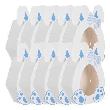 Imagem de SEWACC 10 caixas de doces de Páscoa, caixa de papelão em forma de coelhinho para doces, biscoitos e lanches