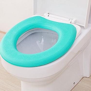 Imagem de Assento de Vaso Elongado com Tampa Treinamento Higiene Incorporado Fechamento Devagar Fácil Instalar PP Rápido para Design Ergonômico