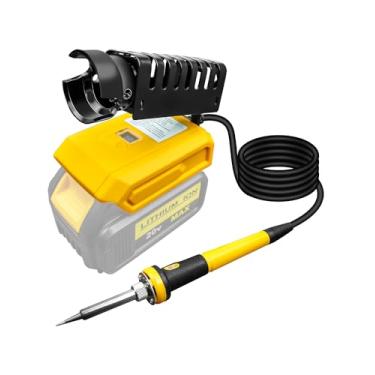 Imagem de Estação de ferro de solda compatível com bateria Dewalt 20V/18V DCB203 DCB204 DCB205 DCB206, ferramenta de estação de ferro de solda portátil sem fio para reparo de eletrodomésticos DIY (bateria não