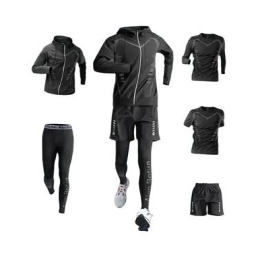 Imagem de Conjunto De Fitness Masculino De Secagem Rápida Para Corrida, Roupa Es