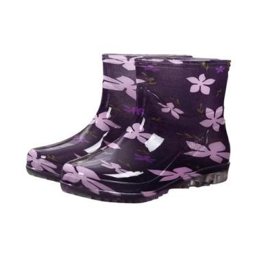 Imagem de Botas De Chuva Femininas Estilosas, Impermeáveis, Antiderrapantes E Re