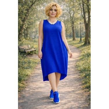 Imagem de Vestido Mullet Regata Com Bolso - modanascimento2021, Azul bic, G