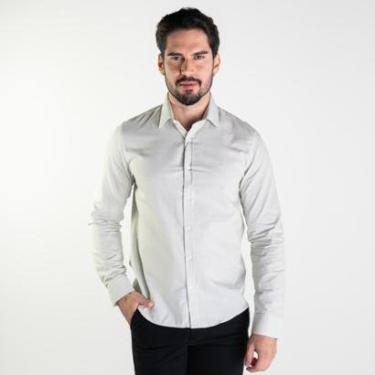 Imagem de Camisa Calvin Klein Micro Listrado Verde-Masculino