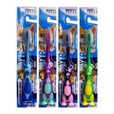 Imagem de Escova De Dente Infantil Cerdas Macias Modelo Média Cores Divertidas S