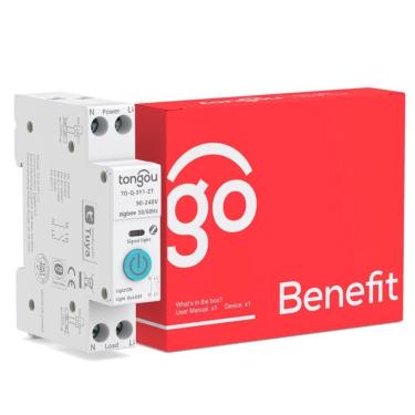 Imagem de Disjuntor Inteligente 20A Zigbee 3.0 Compativel Google Alexa