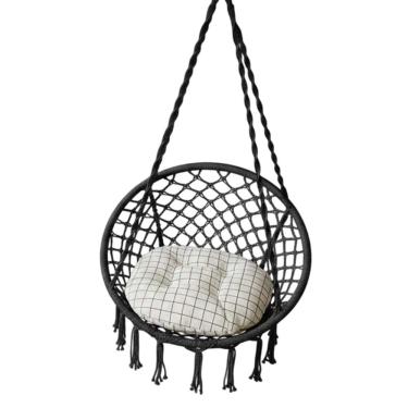 Imagem de Cadeira Balanço Rede Suspensa Almofada Casa Jardim Varanda Quintal Descanso Sacada Decoraçao Confortavel Area Lazer