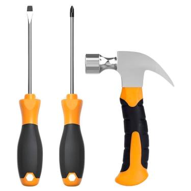Imagem de Conjunto Kit 3 Ferramentas Compacto – Martelo E Chaves Essenciais Para Reparos Rápidos