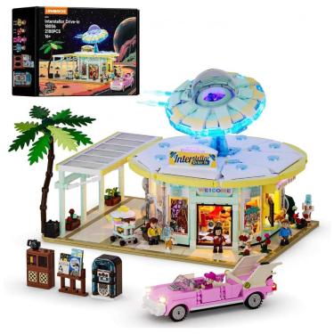 Imagem de Conjunto de blocos de montar Lumibricks Interstellar-Diner com iluminação LED, 2188 peças, tema viagem espacial