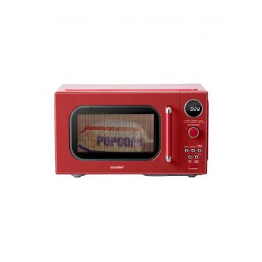 Imagem de Micro-ondas Compacto COMFEE Retro 25,48 litros com 9 Programas Pré-definidos, Cozimento Multifásico, Função Silenciosa - Vermelho 900W