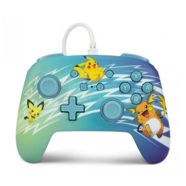Imagem de Controle com fio PowerA Enhanced para Nintendo Switch Pikachu Evolution com entrada de áudio e botões avançados mapeáveis