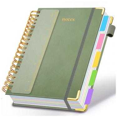 Imagem de Caderno universitário espiral capa dura GDGDSY B5 8x10, 5 matérias, 300 páginas pautada...