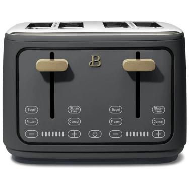 Imagem de Torradeira elétrica Beautiful 4 fatias cinza com display digital touch, ranhuras largas autoajustáveis, controle de tostagem, 1800W, 110V
