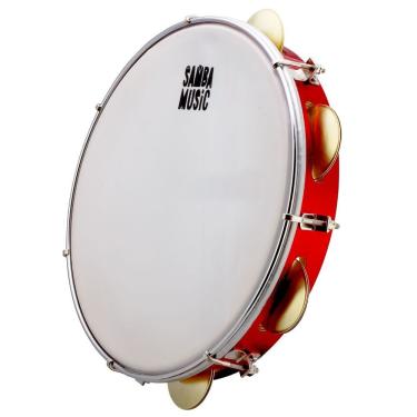 Imagem de Pandeiro Madeira Pvc Vermelho 7 Afinações Leitosa Pd10le Phx