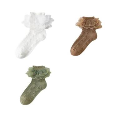 Imagem de Meias De Algodão Com Renda Para Meninas, Tutu, Primavera E Outono, Mei