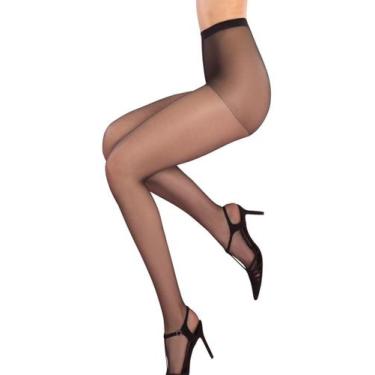 Imagem de Meia Calça Fio 15 Clássica Fina Loba 5760-001, Preto, GG