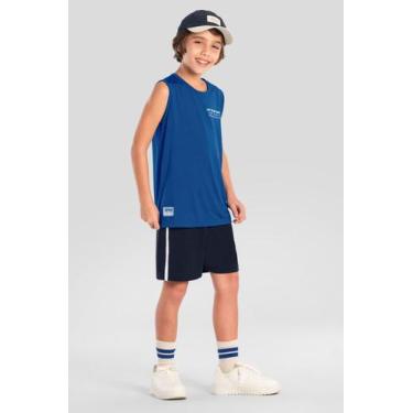 Imagem de Regata infantil menino esportiva Brandili, 6, Azul
