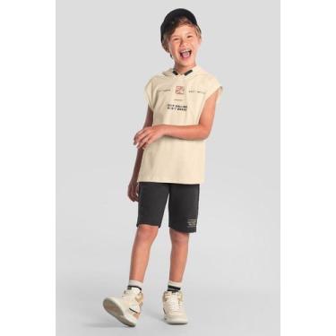 Imagem de Conjunto infantil menino de skate Brandili, Natural, 4