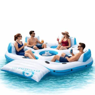 Imagem de Boia Inflável Importway Ilha Flutuante para 4 Pessoas