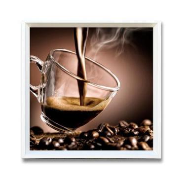 Imagem de Quadros Decorativos Aromas de Café Vidro e Moldura 43x43cm - Decorary,