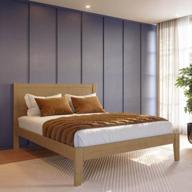 Imagem de Cama Queen Topázio 1,60 Freijó em Madeira Pinus - Finestra