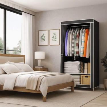 Imagem de Mini Closet Desmontável Guarda Roupa Cabideiro Organizador Prateleiras