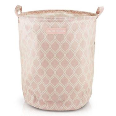 Imagem de Cesto Para Roupa Suja/ Brinquedos Tecido (g) - Linha Loft Pink - JACKI