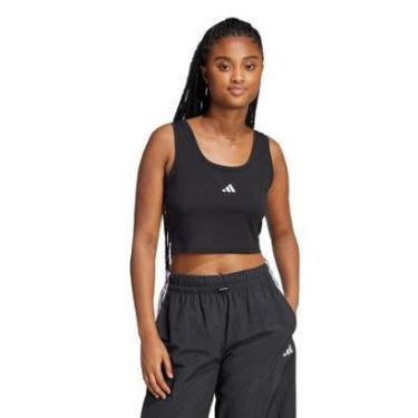 Imagem de Regata Adidas de Algodão com Logo Pequeno Essentials Lifestyle Feminina-Feminino