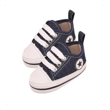 Imagem de Tênis de Bebê Star para Recém Nascido Menino e Menina - Alva, Jeans, M