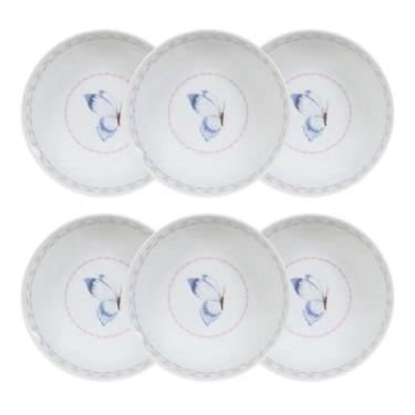 Imagem de Kit 6 Tigelas Melamina Borboleta 650ml 18cm Alta Resistência - Florart