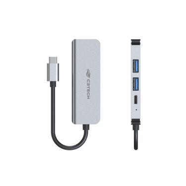 Imagem de Hub USB-C HU-D50GY com HDMI 4K 30HZ e 4 Portas USB Até 5 GBPS Cinza C3tech