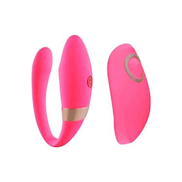 Imagem de Vibrador para Casal Swan Vibrating Egg em Silicone 15,5CM X 2,8CM Rosa com 10 Modos de Vibração e Controle Remoto