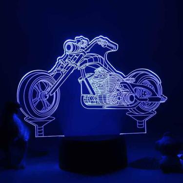 Imagem de Luz noturna LED 3D que muda de cor de motocicleta para crianças - Taiy