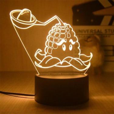 Imagem de Mudança de cor da luz noturna LED 3D Plants vs Zombies Kernels-Pults -