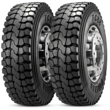 Imagem de Kit 2 Pneu Pirelli Aro 22.5 275/80r22.5 149L TL TG88 Borrachudo Misto