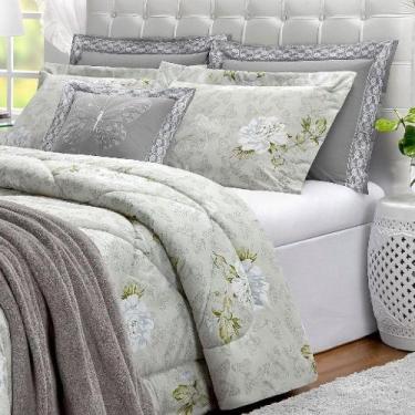 Imagem de Edredom Queen Butterfly Micropercal 7 Peças Cinza - LILLY HOME ENXOVAI