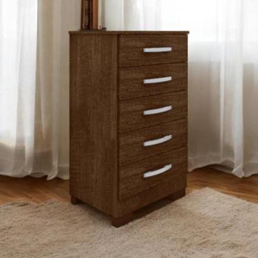 Imagem de Cômoda 05 Gavetas Espaçosa Pétala Malbec - FRAMAR