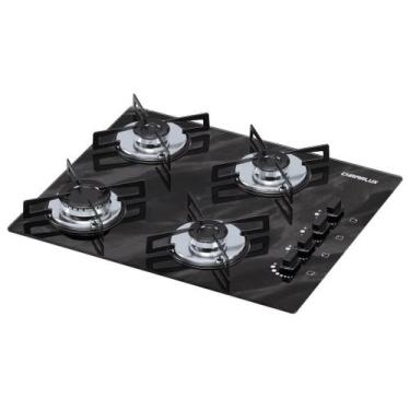 Imagem de Cooktop 4 bocas ultra chama marmore preto - Chamalux, Bivolt