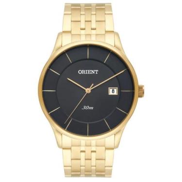 Imagem de Relógio orient masculino slim dourado mgss1127 g1kx