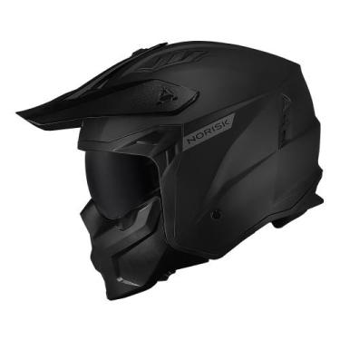 Imagem de Capacete Norisk Darth II Monocolor Preto Fosco, 62