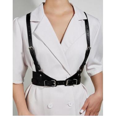 Imagem de Arreio Harness Feminino Ombros e Cintura Fashion - OCASO, Preto