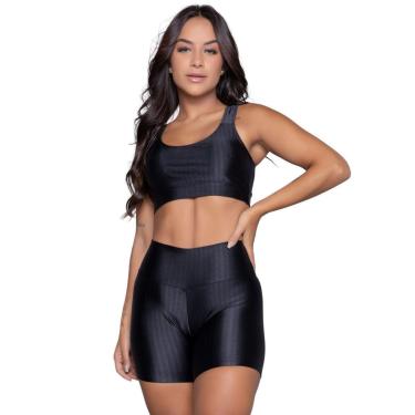 Imagem de Conjunto Top e Short New Zig 3D Bella Fiore Bojo Compressão Academia Treino Moda Fitnes...