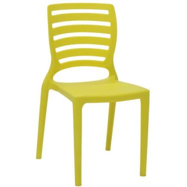 Imagem de Cadeirinha Infantil de Plástico Tramontina Sofia Amarelo Cadeira para 