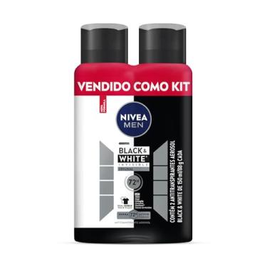 Imagem de Kit NIVEA Desodorante Aerosol Men Black&White Invisible - 2 unidades