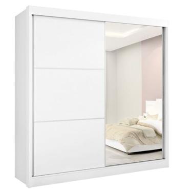 Imagem de Guarda Roupa Casal Com Espelho 2 Portas 6 Gavetas - Titanium-branco - Móveis D'doro