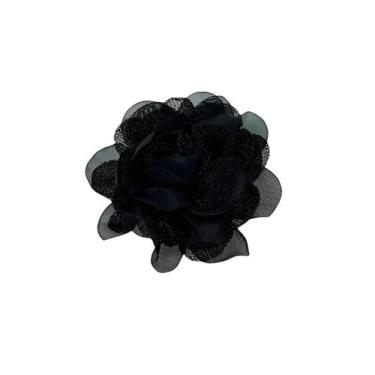 Imagem de Broche flor lapela madrinha casamento detalhe debutante Cor:Preto - 3I