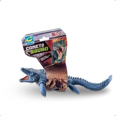 Imagem de Dinossauro Mosassauro - Cartela 30cm Grande Vinil Macio Crocodilo Come