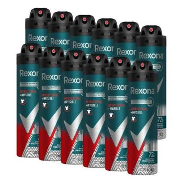 Imagem de Kit 12 Desodorante Rexona Men Antibacterial e Invisible 150ml