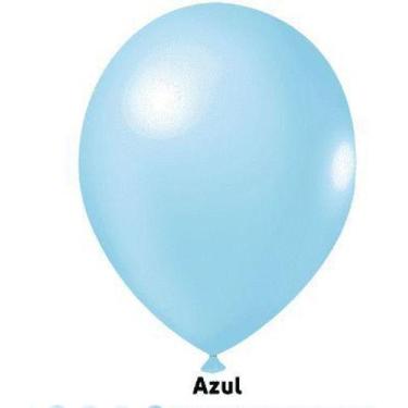 Imagem de BALÃO LISO REDONDO - JOY Nº 05 - AZUL CANDY - Pacote com 50 unidades -