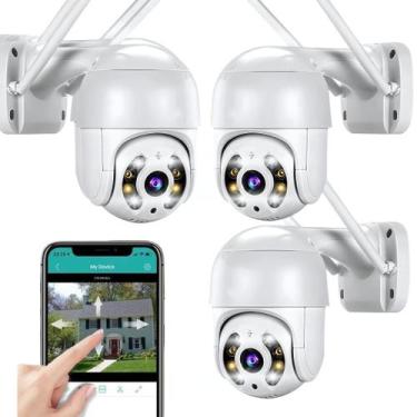 Imagem de Câmera Segurança Externa WiFi Full HD 1080p Visão Noturna Colorida Áud